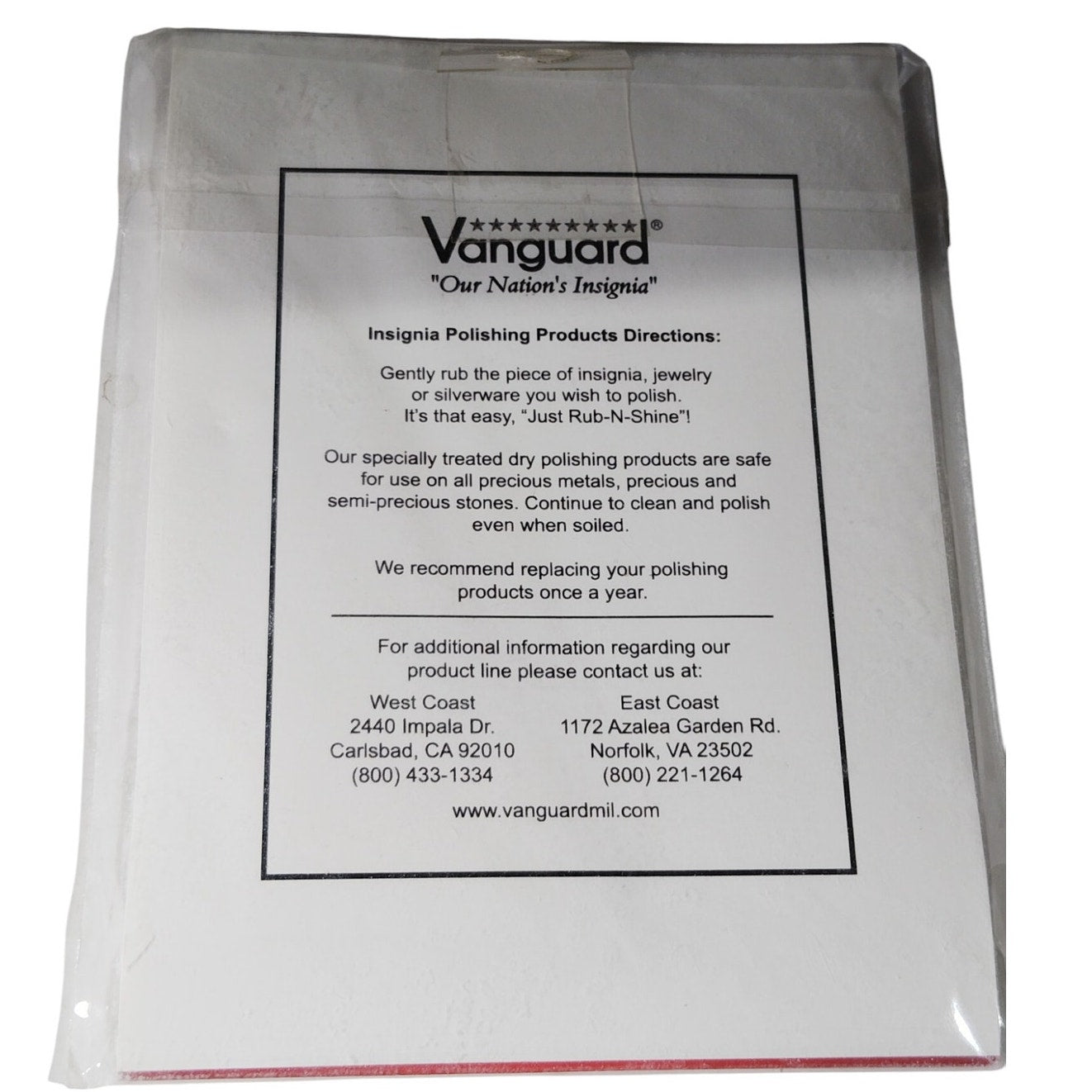 Insignia Polishing Cloth, Rub-N-Shine for Badges, Buckles, Medals & Other Metals