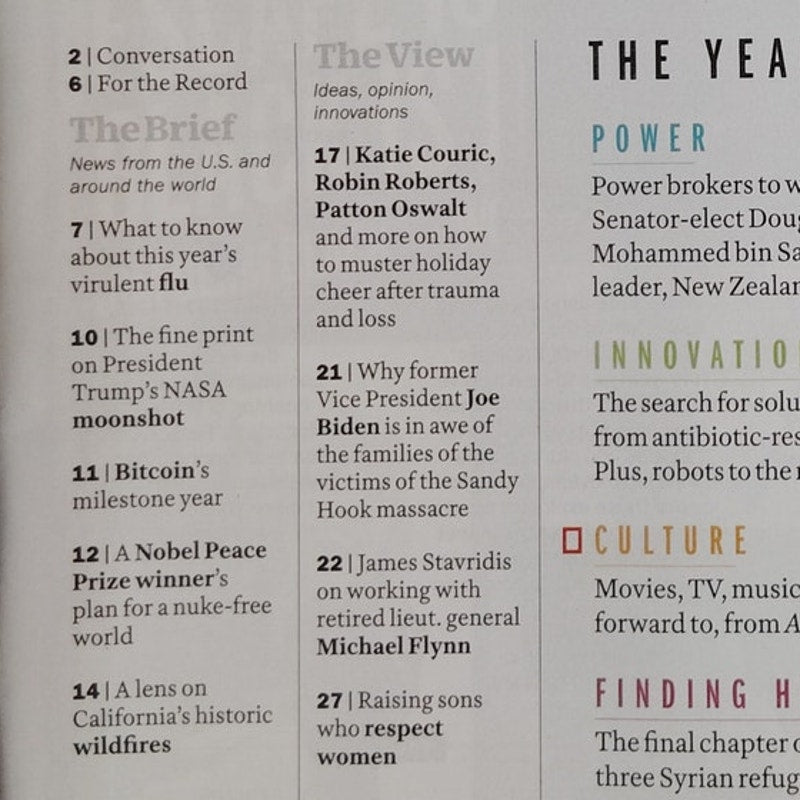 TIME Magazine Dec 25 2017 Jan 1 2018 Year Ahead Double Issue Wrinkle in Time