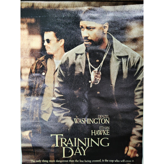 Training Day Movie Poster – Denzel Washington & Ethan Hawke Crime Drama Wall Art (12x18", Unframed)