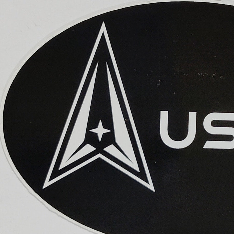United States Space Force Oval Bumper Sticker – 6" x 4" USSF Logo – Adhesive Back