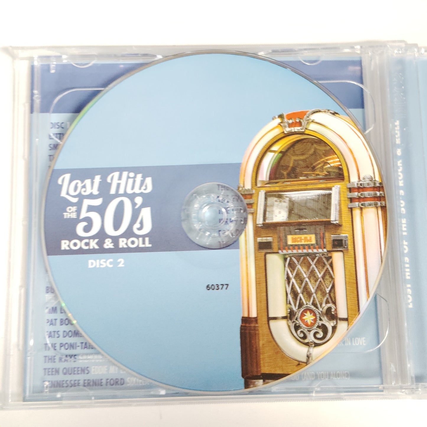 Lost Hits of the 50’s Rock & Roll 2‑CD Set 40 Songs Vintage Jukebox Cover