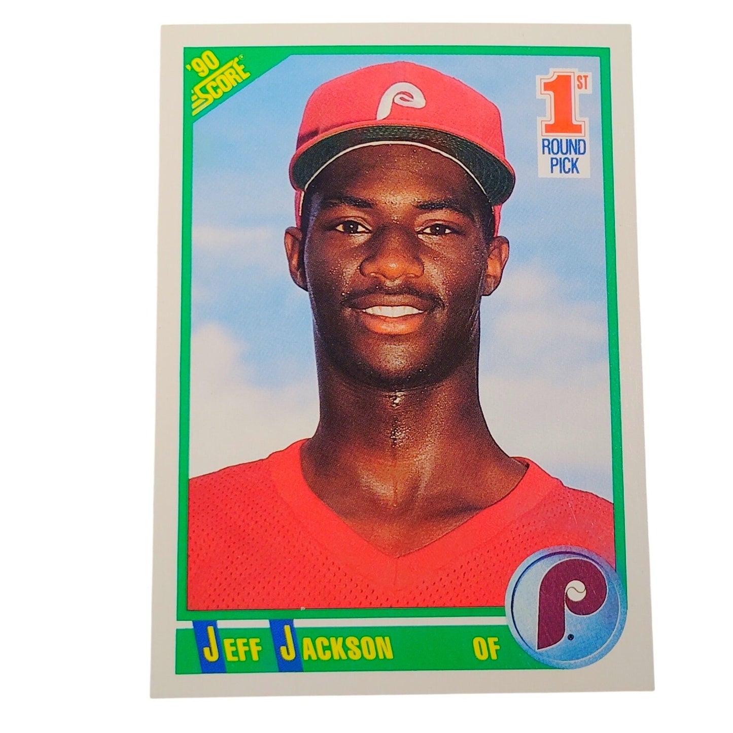 1990 Score Jeff Jackson OF #678 Philadelphia Phillies 1st Round Pick Card NM