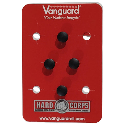 Vanguard Navy Shirt Studs – Black – 4-Pack on Card