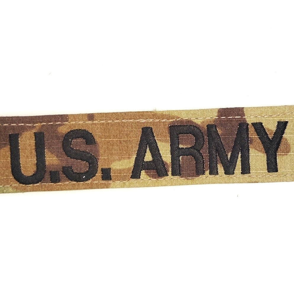 OCP Name Tape "US Army" Black Text Hook Back 5" × 1"