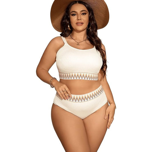 SOLY HUX Bikini Set, Plus Size High Waisted Bathing Suits 2 Piece, XL Plus