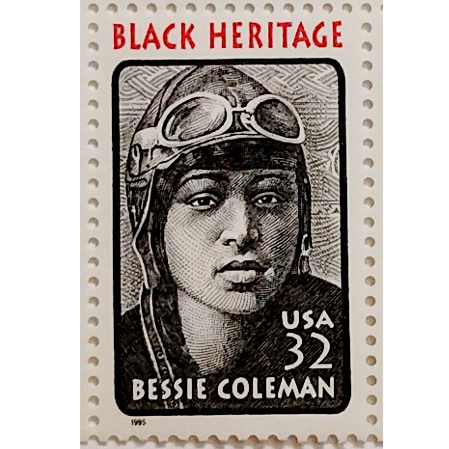 Block of 10 – 1995 USA 32¢ Bessie Coleman MNH Scott 2956