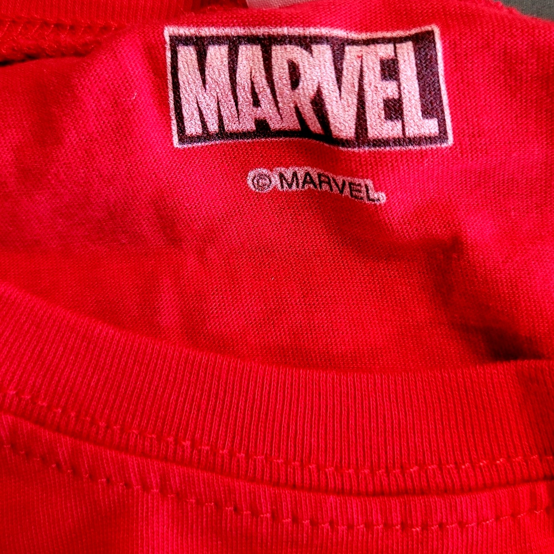 Big Girls Crew Neck Short Sleeve Captain Marvel Marvel Graphic T-Shirt, Red, XL