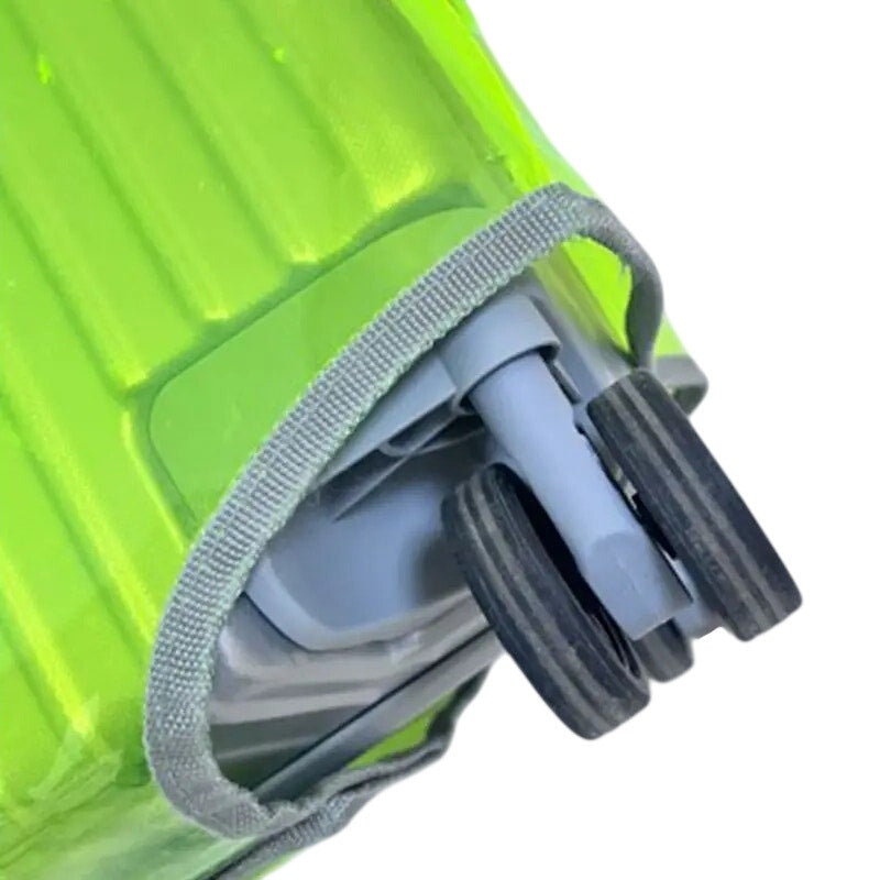 17"–20" PVC Luggage Protective Cover – Transparent Yellow/Green w/ Built‑In Lock