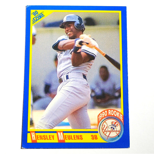 1990 Score Hensley Meulens RC #636 New York Yankees Third Baseman Rookie MLB EX