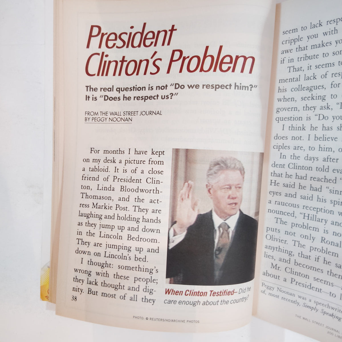 Reader's Digest Large Edt December 1998 Large Print, Music of Hope, Bill Clinton
