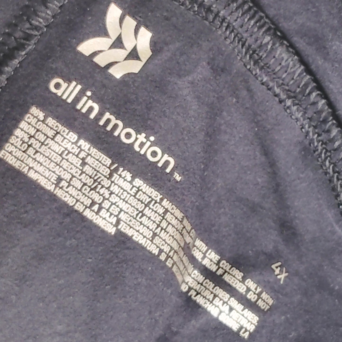 All in Motion Women’s Plus Mid Rise Knit Shorts 5 in Black 4X (28W-30W)