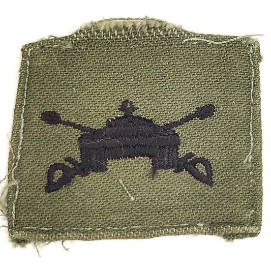 US Army Armor Branch Subdued OD Green Insignia Patch ODG TE 2" × 1‑3/4"