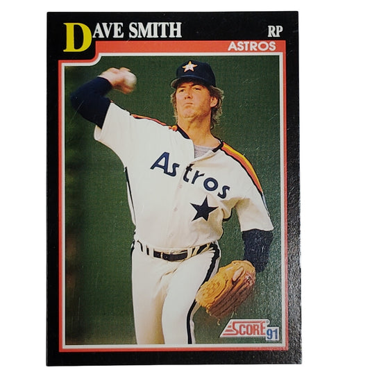 1991 Score Dave Smith Card #314 Houston Astros RP VG/EX