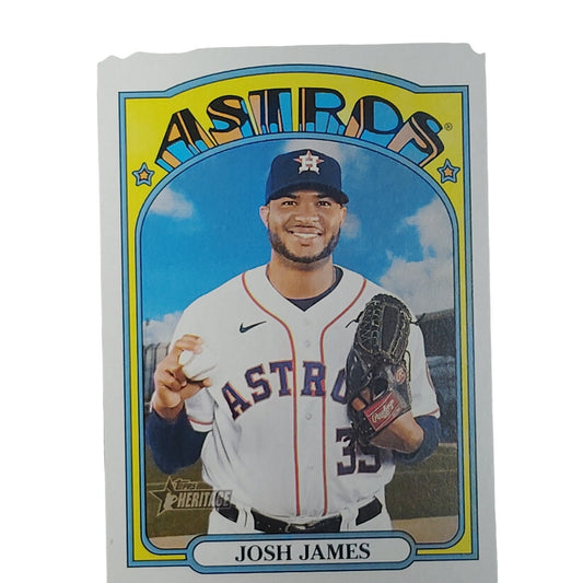 2021 Topps Heritage Josh James 657 Houston Astros Pitcher Baseball VG/EX