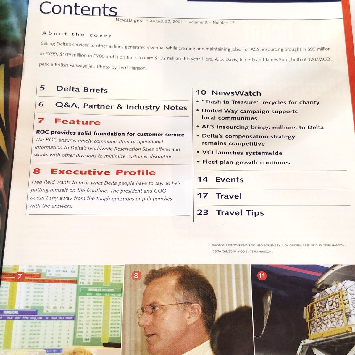 Delta News Digest - August 27, 2001 - ACS Insourcing - Vintage Airline Magazine