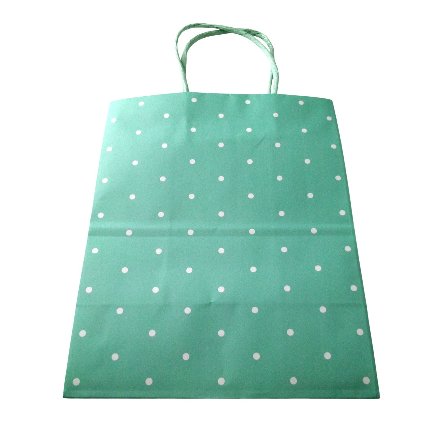 8-Pack Spritz Small Gift Bags – Mint Polka‑Dot – 8‑PK – 9‑3/4" × 7‑3/4"