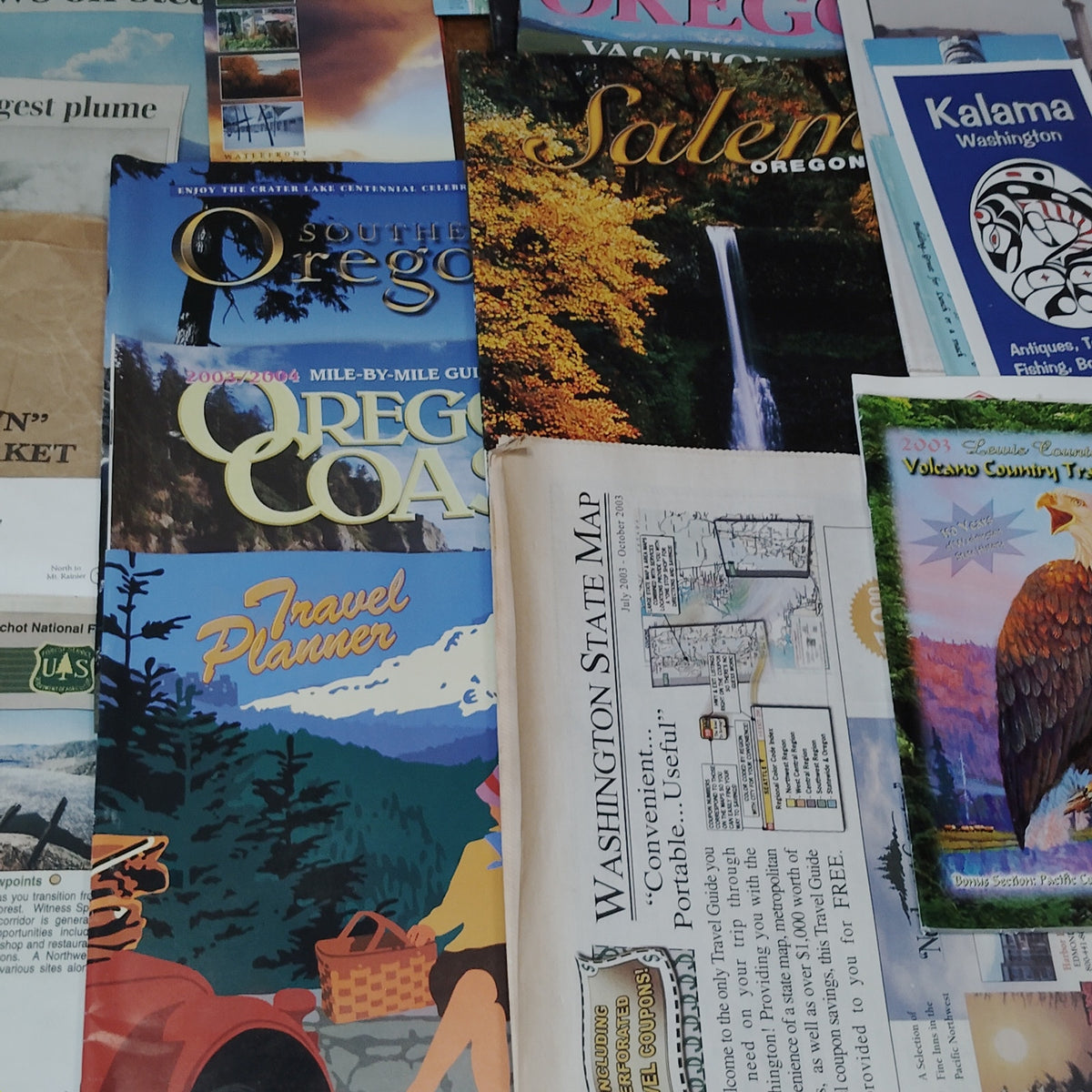 Vintage Oregon & Washington Travel Ephemera Collection (2003) Maps, Brochures