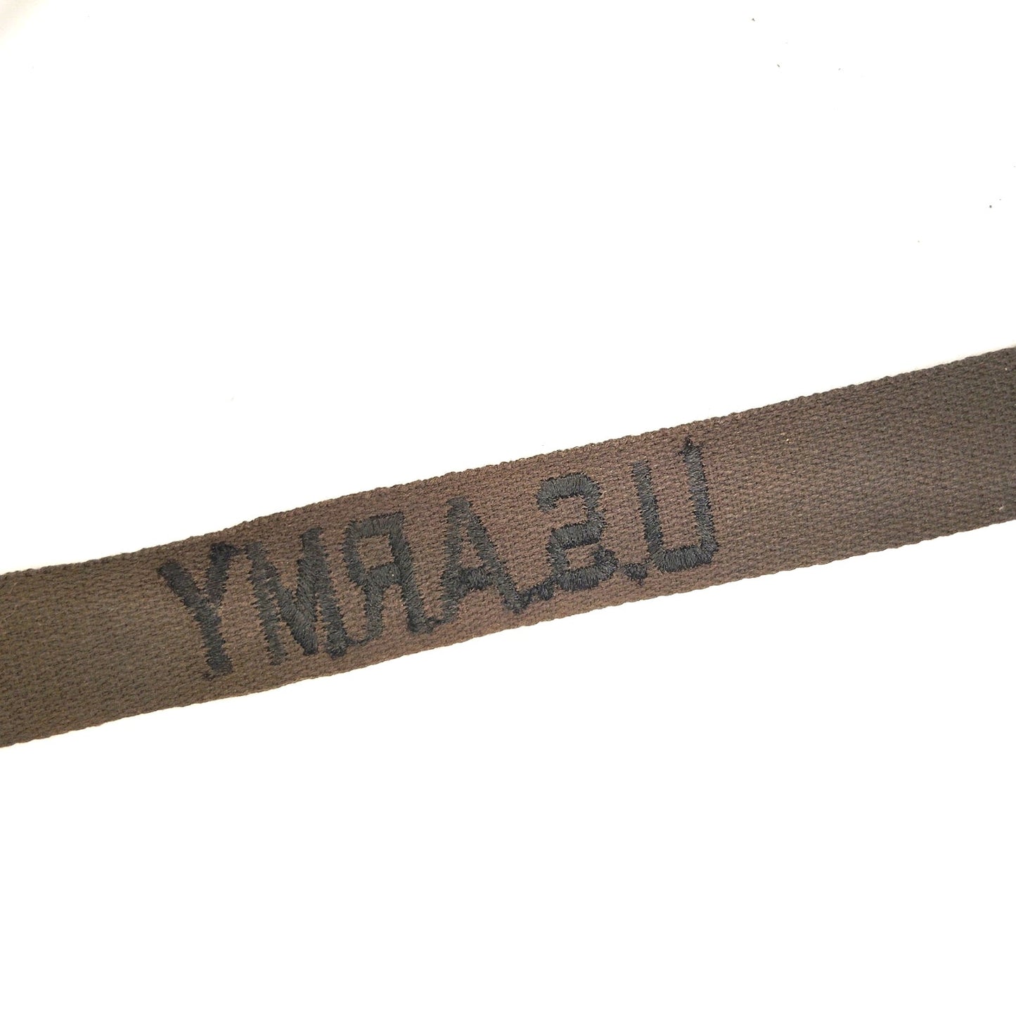 Vintage OD Green Embroidered "U.S. Army" Uniform Name Tape 7.5" x 1" Sew-On