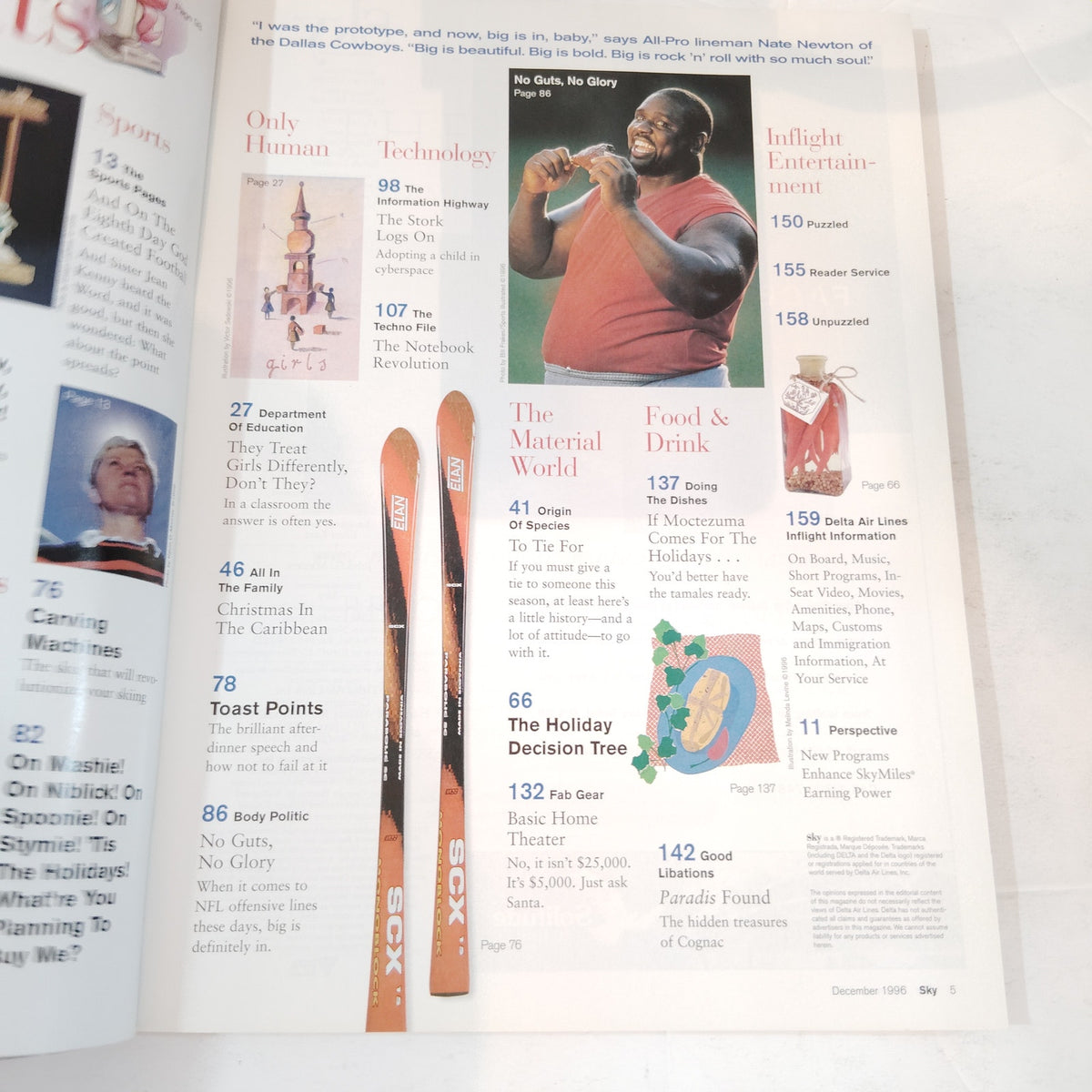 Delta Sky Magazine - December 1996 - Skiing Utah In-Flight Publication