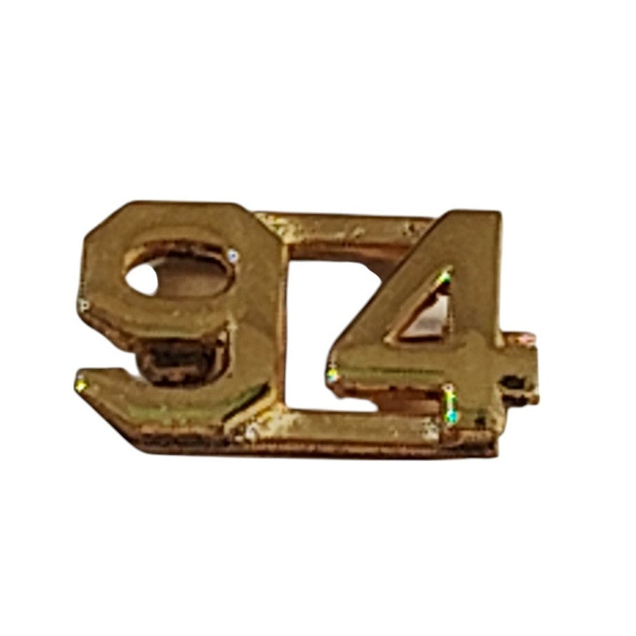 Early/Mid 1900s Brass C-Clasp "99" Collar Device 3/8"H Hat / Lapel Pin
