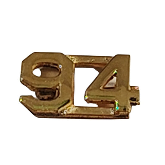 Early/Mid 1900s Brass C-Clasp "99" Collar Device 3/8"H Hat / Lapel Pin
