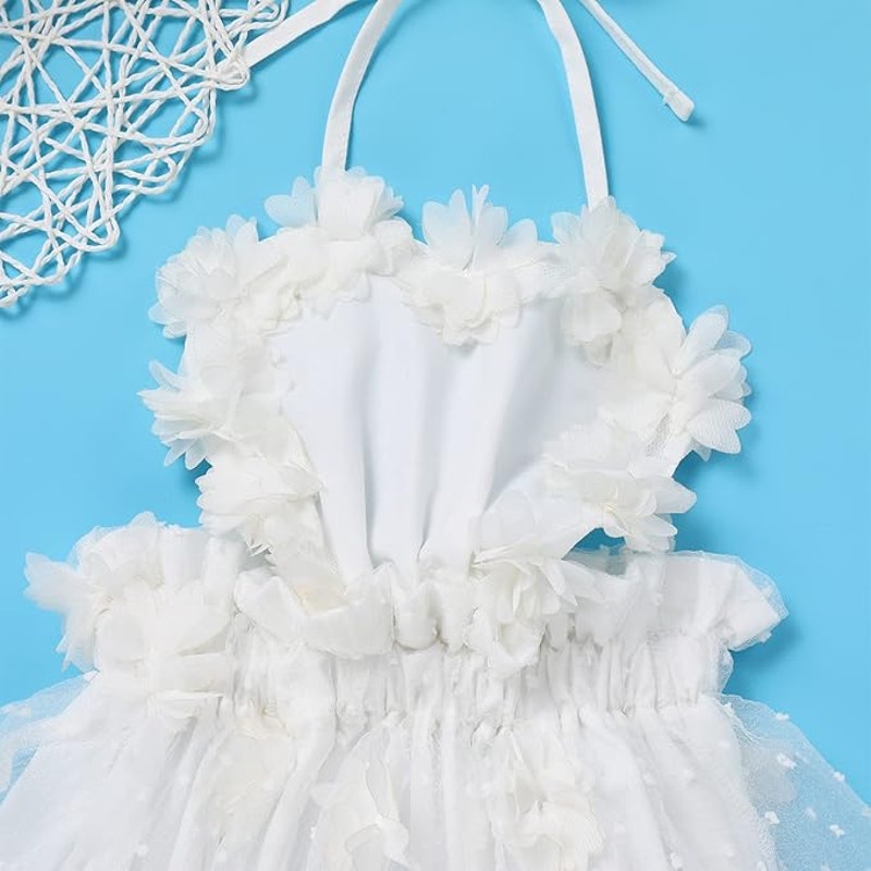 Baby Girl 1st Birthday Lace Tulle Romper Dress with Crown 18–24 Months