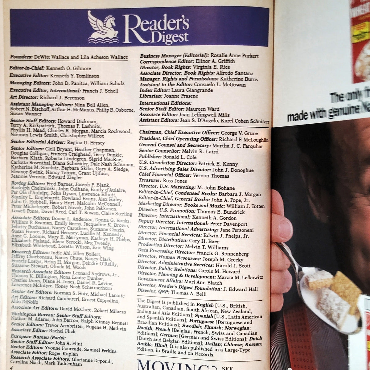 Reader's Digest August 1989 Sean Connery David Hockney Vintage Magazine