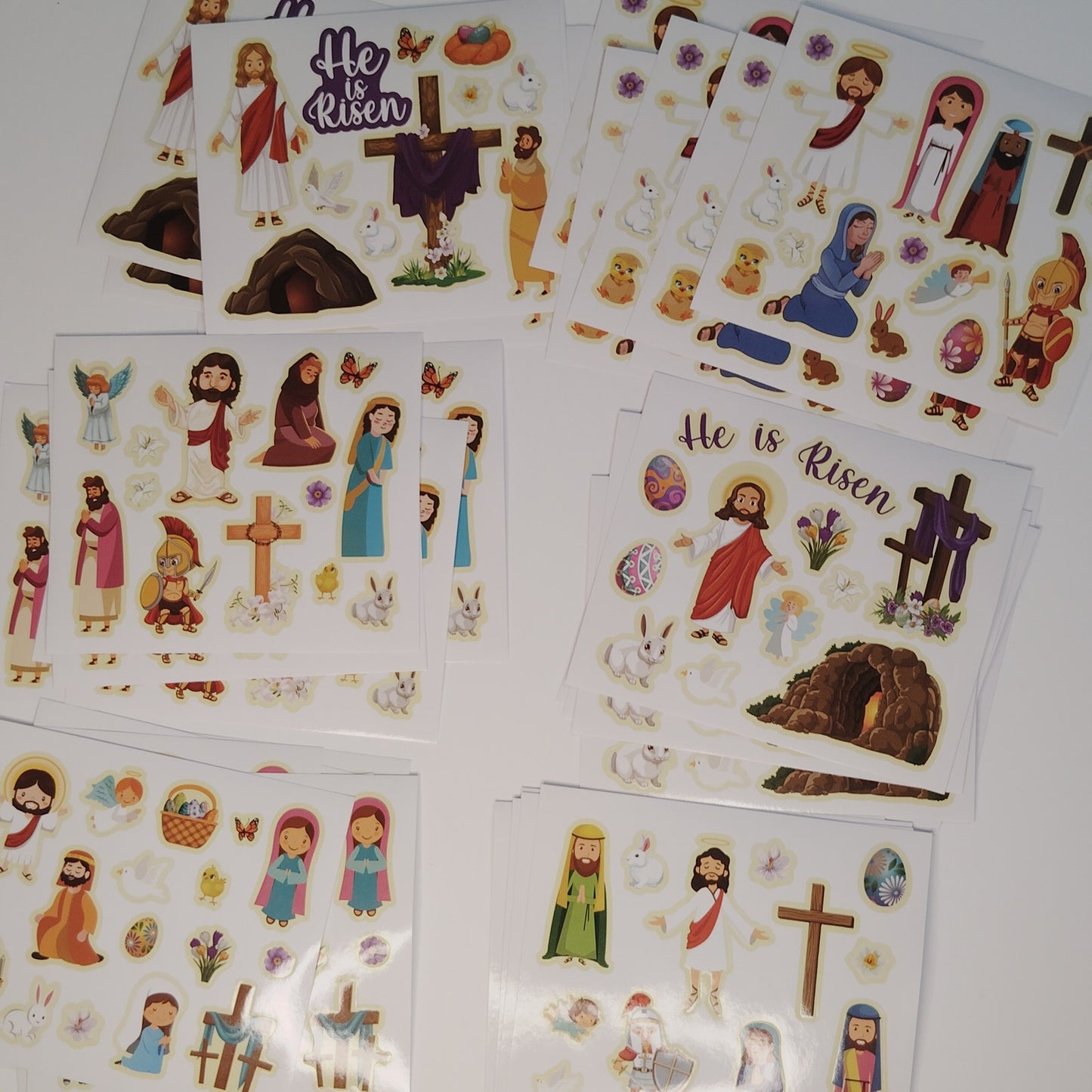 72‑Sheet “He Lives” Easter Resurrection Sticker Craft Kit – DIY Scene Set – NIP