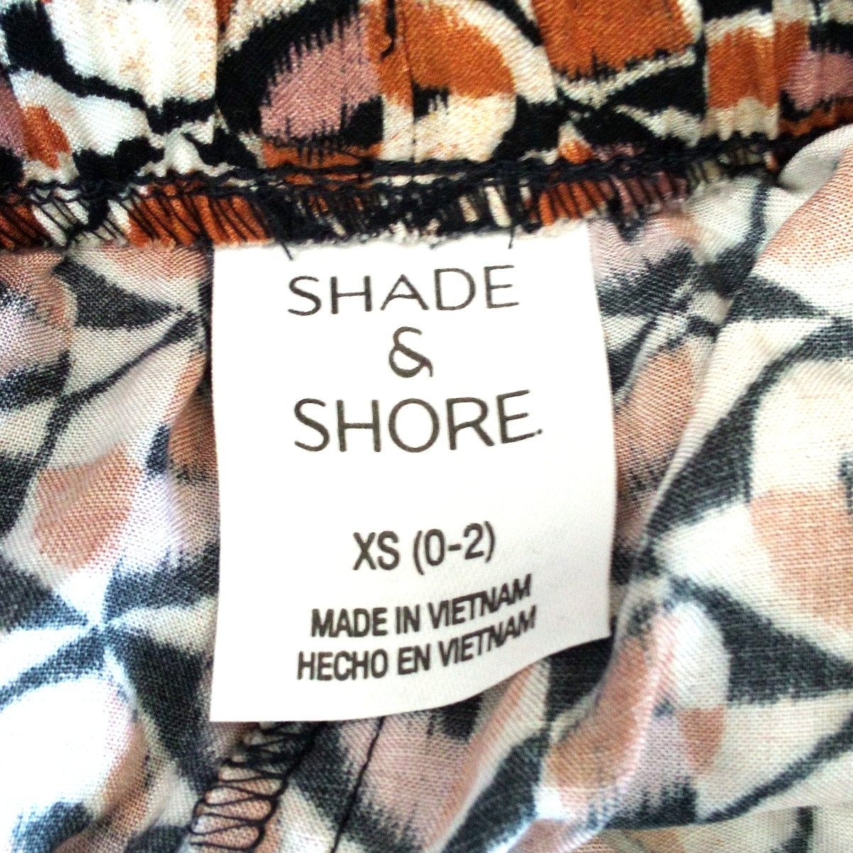 Shade & Shore Geo Print Beaded Swim Cover‑Up Shorts Multi XS (0-2)