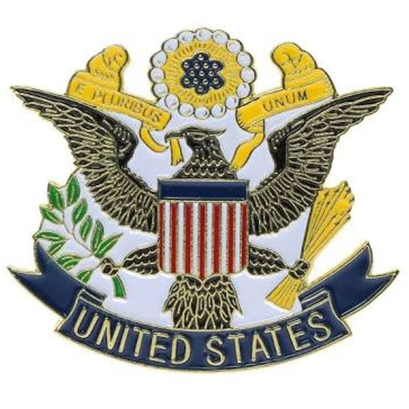 Great Seal of the United States Full‑Color Hat Lapel Pin 1‑7/8" × 1‑9/16"