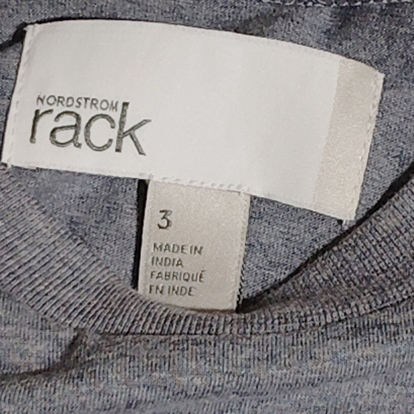 Nordstrom Rack Gray T‑Shirt – 3T – Cotton Blend, NWT