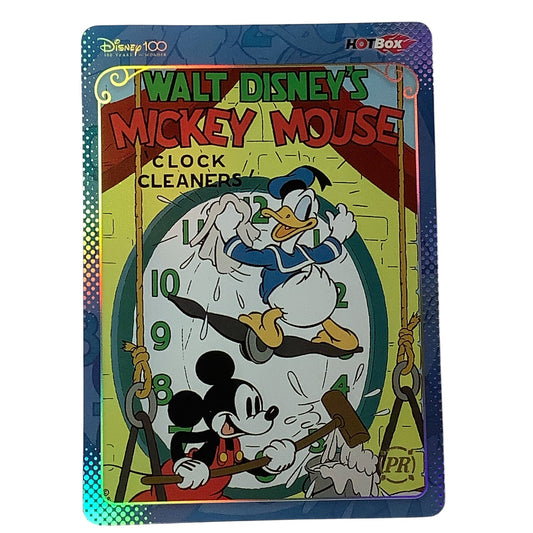 Mickey & Donald Duck Clock Cleaners, Disney 100th Anniversary Collectors Card