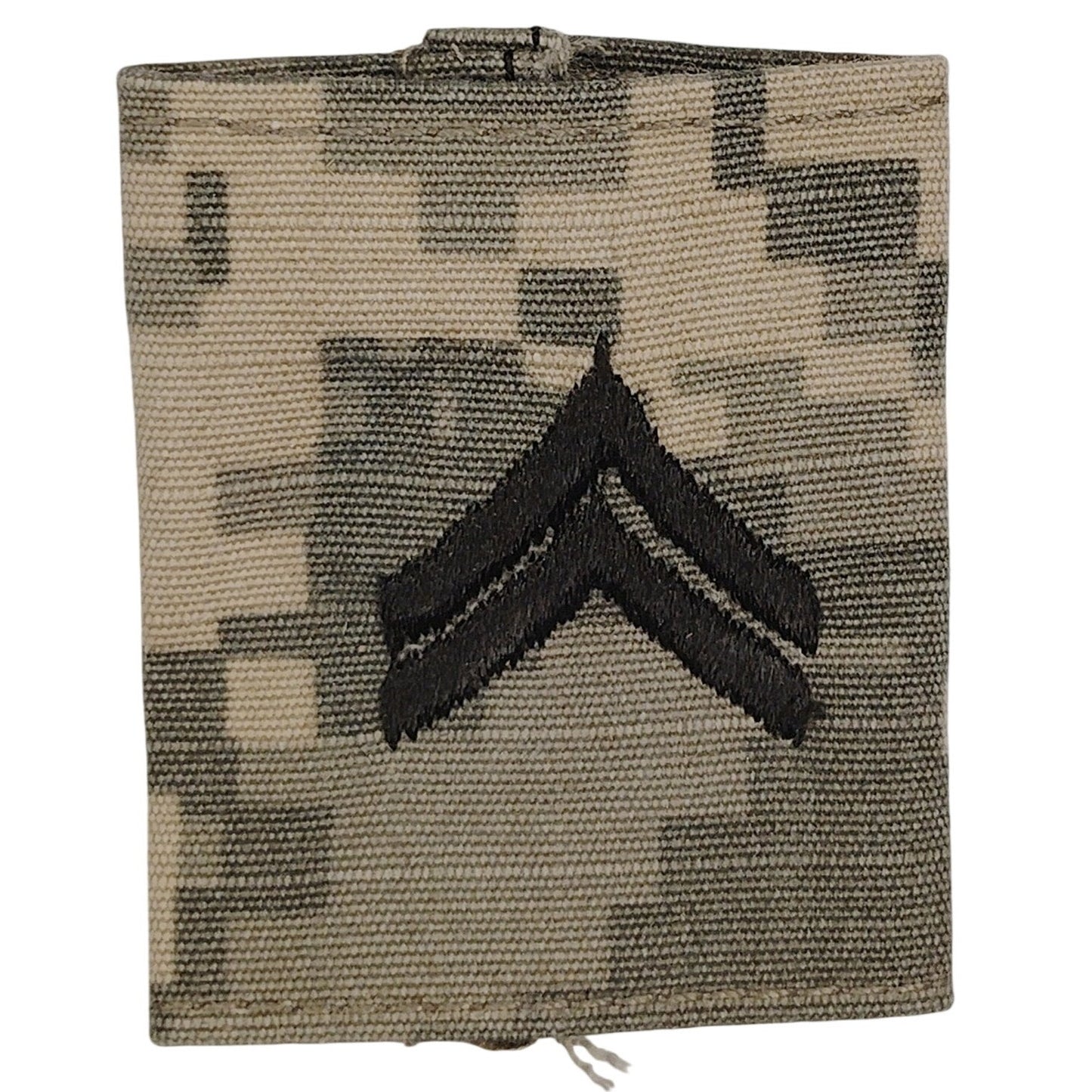 US Army Corporal CPL E-4 Rank Tab UCP ACU Camo Loop Slip On 2" x 1.5"