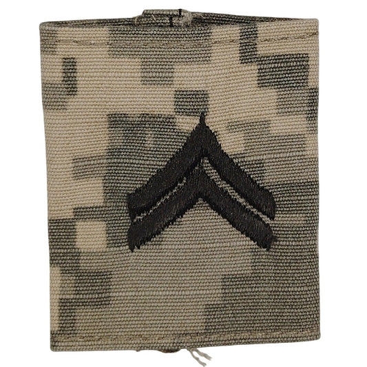 US Army Corporal CPL E-4 Rank Tab UCP ACU Camo Loop Slip On 2" x 1.5"