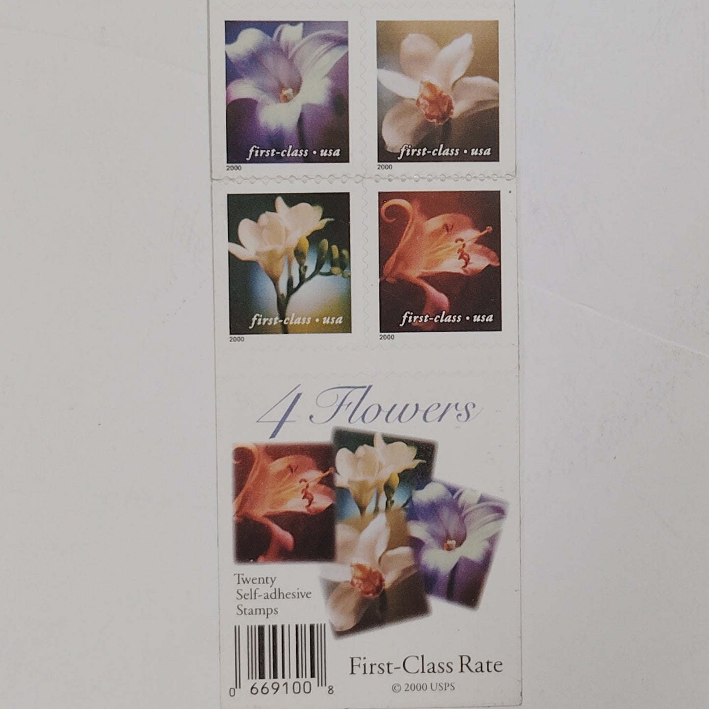2000 Four Flowers Stamps – Lot of 14/20 – 34¢ – MNH – Photographic USPS Booklet