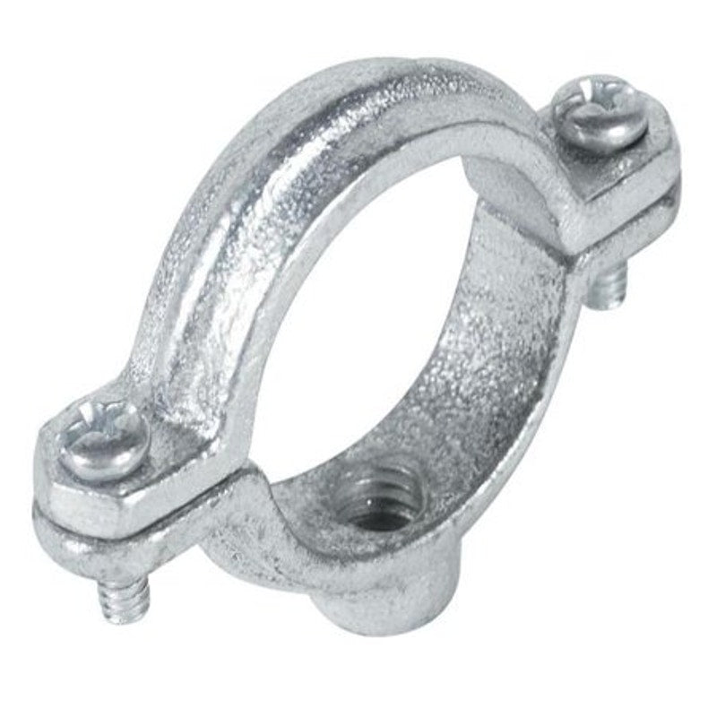 Oatey 1-1/4" Galvanized Split Ring Pipe Hanger 335544 W/Bolts, NIP