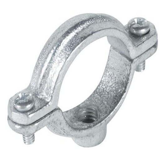 Oatey 1-1/4" Galvanized Split Ring Pipe Hanger 335544 W/Bolts, NIP