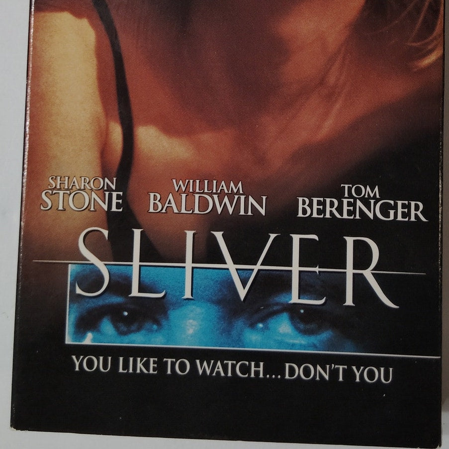 Sliver VHS 1993 Sharon Stone William Baldwin Tom Berenger Paramount Thriller