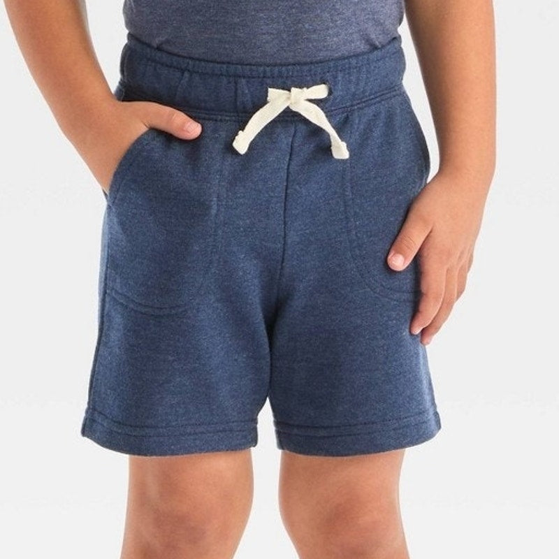 Toddler Boys’ Pull‑On Above‑Knee Shorts – Cat & Jack Navy Blue 2T