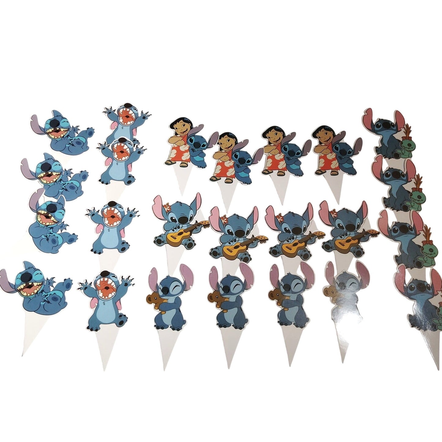 24 Ct Lilo & Stitch Cupcake Toppers Party Decorations