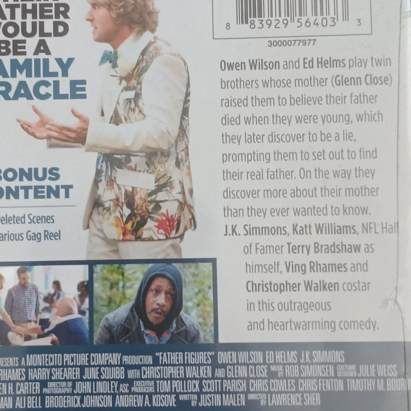 Father Figures - Blu-ray, 2017 Comedy Road Trip Film, Owen Wilson, Ed Helms, NIP