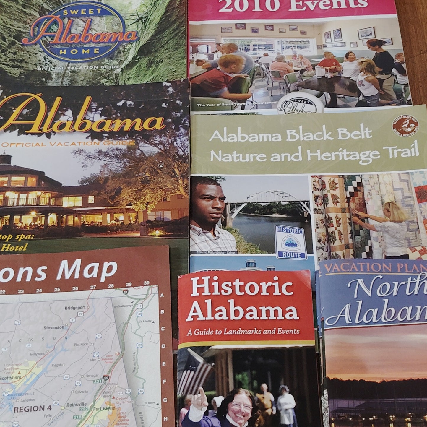 Vintage Alabama Travel Ephemera Lot - Maps, Guides, Brochures & More