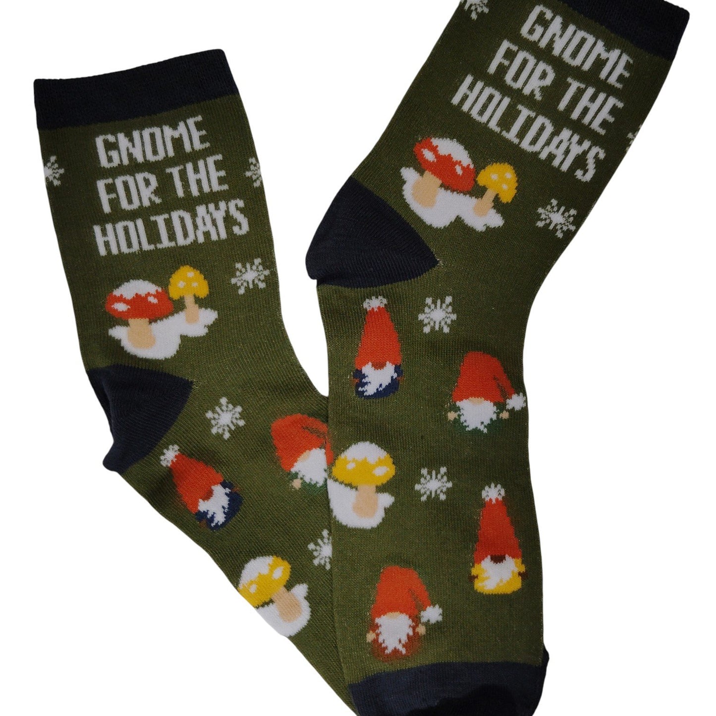 Adult Holiday Crew Socks, 4 Pairs, 4 Various Designs, One Size Fits Most Adults