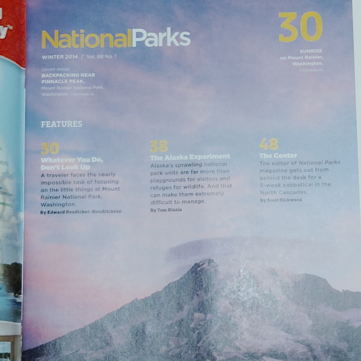 National Parks Magazine Winter 2014: Mount Rainier Wandering & Wondering Issue