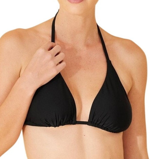 Shade & Shore Triangle Bikini Top Black L, Adjustable Straps Removable Cups