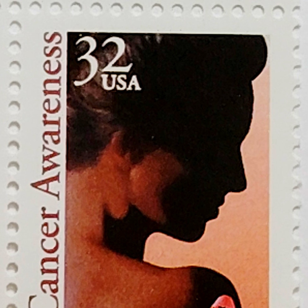 Plate Block of 4 – 1996 USA 32¢ Breast Cancer Awareness MNH Scott 3081 – Ribbon