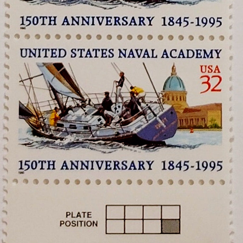 Strip of 4 – 1995 USA 32¢ U.S. Naval Academy MNH Scott 3001 Plate Block