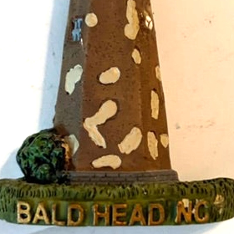 Old Baldy Lighthouse Bald Head Island NC 3D Resin Fridge Magnet 2.75x1.75