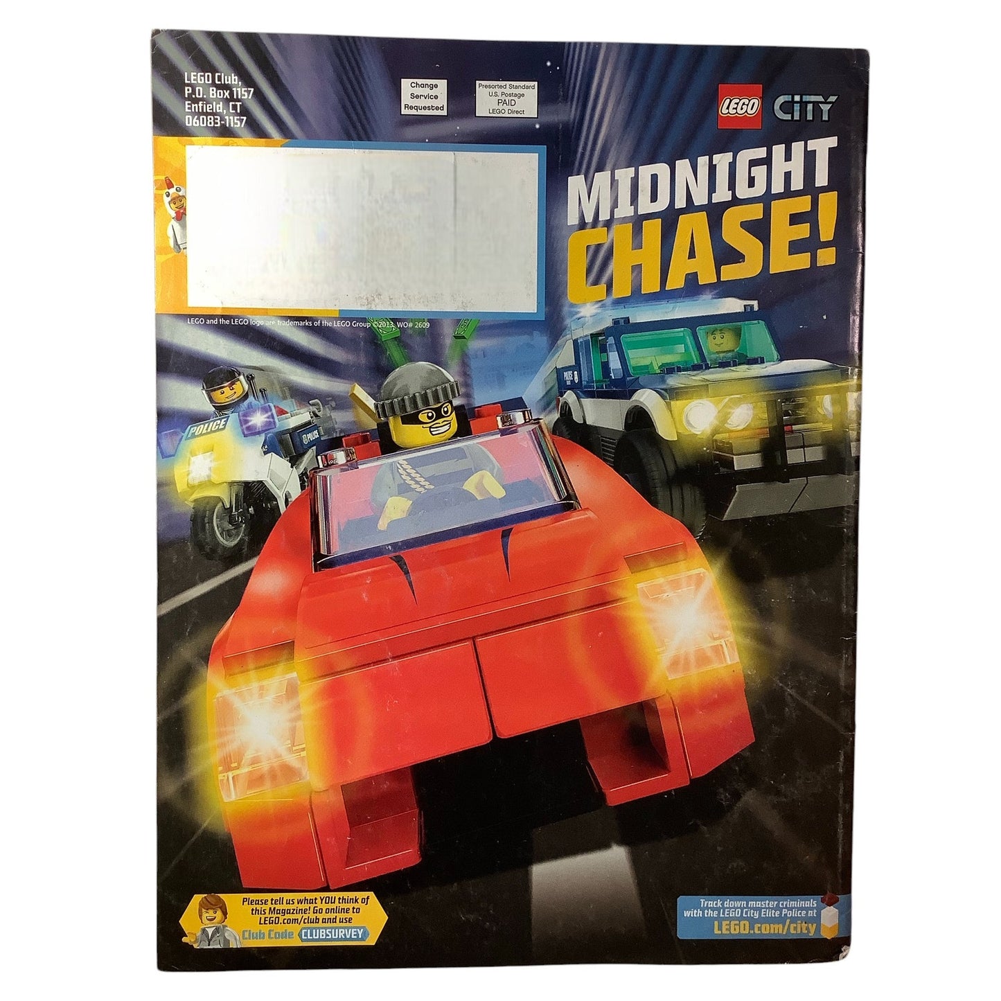 5 x Back Issues Lego Club Magazines, 5  issues from 2008-2013 Pictured