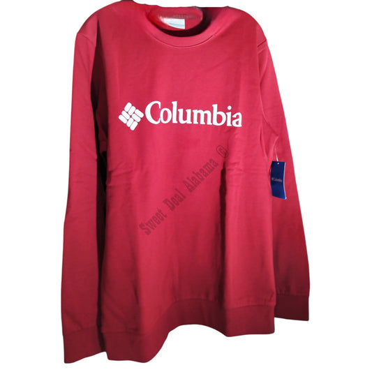Columbia Sportwear, Noe Valley III Crew, Crimson, Large Fleece Sweatshirt, NWT